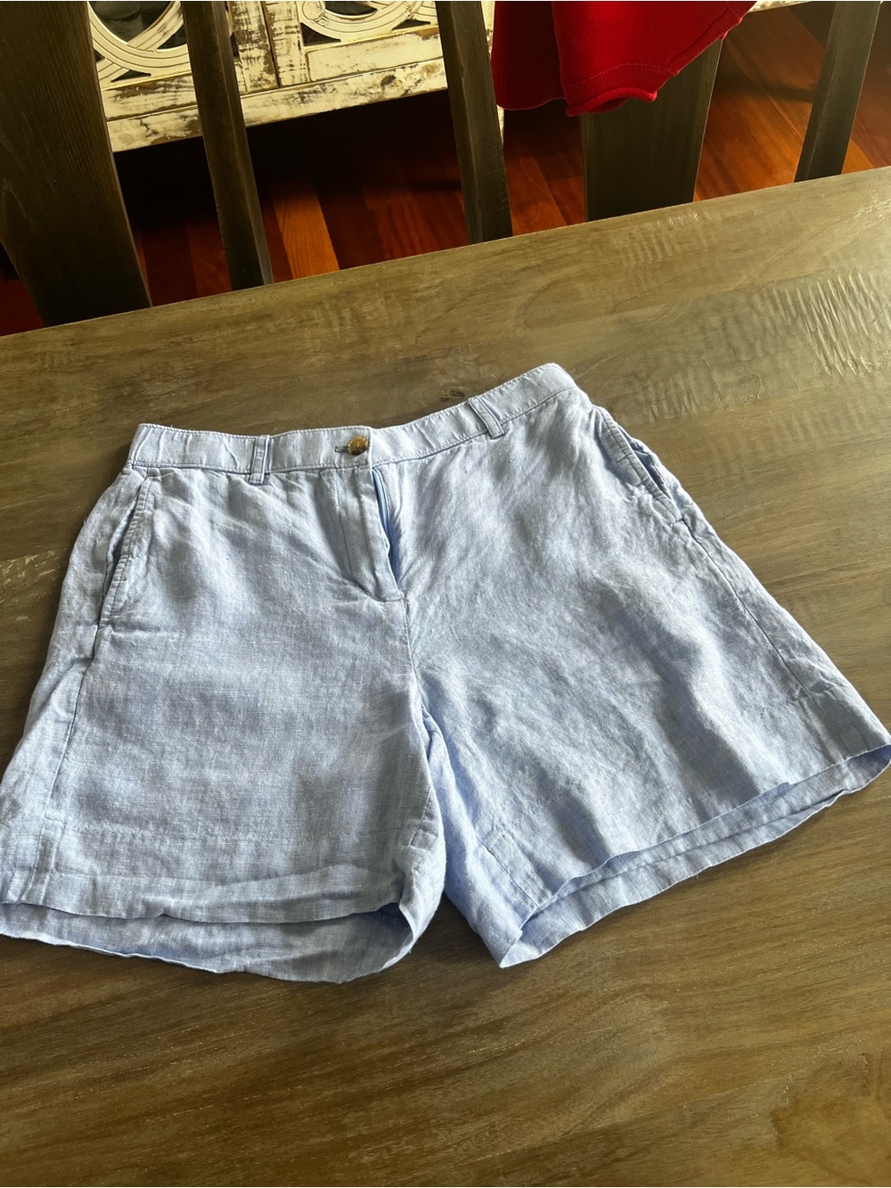 J. Crew Light Blue Linen-Blend Women's Shorts